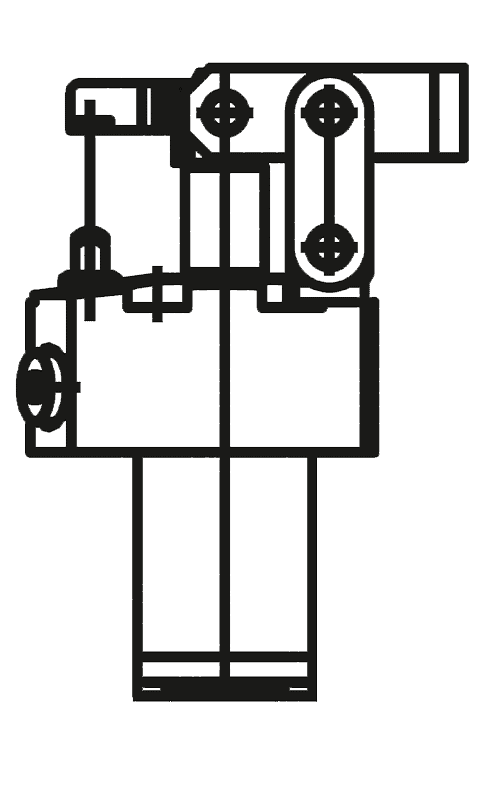 Hebelspanner Flansch oben