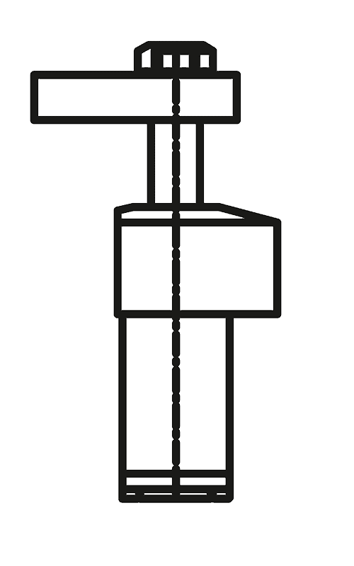 Schwenkspanner mit integriertem Abstützelement, max. 250 bar (dw) 1 SRA16 Flansch oben